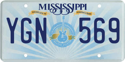 MS license plate YGN569