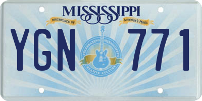 MS license plate YGN771