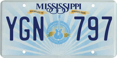 MS license plate YGN797