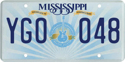 MS license plate YGO048