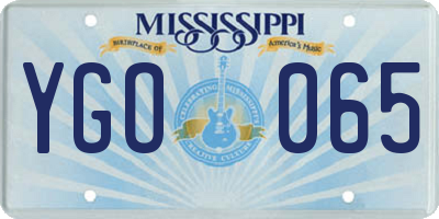MS license plate YGO065