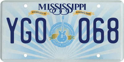 MS license plate YGO068