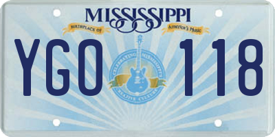 MS license plate YGO118