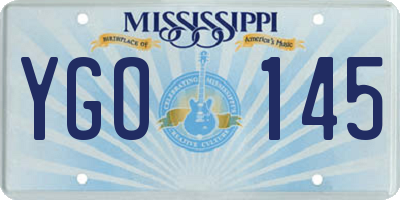 MS license plate YGO145