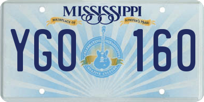 MS license plate YGO160