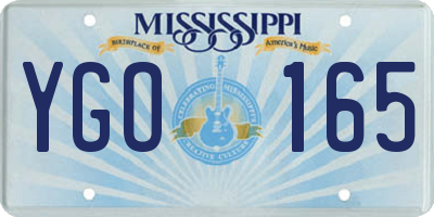 MS license plate YGO165