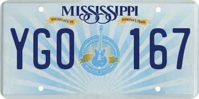 MS license plate YGO167