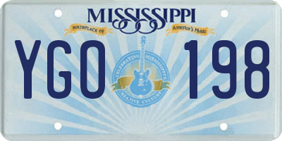 MS license plate YGO198