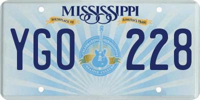 MS license plate YGO228