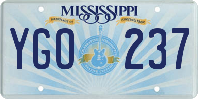 MS license plate YGO237