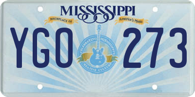 MS license plate YGO273