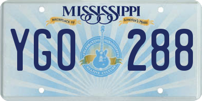 MS license plate YGO288