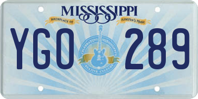 MS license plate YGO289
