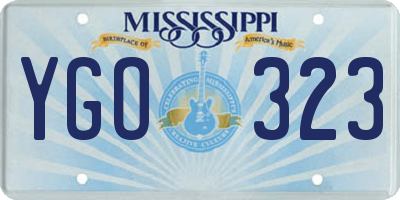 MS license plate YGO323