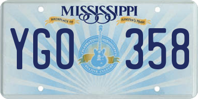 MS license plate YGO358