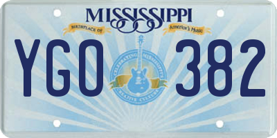MS license plate YGO382
