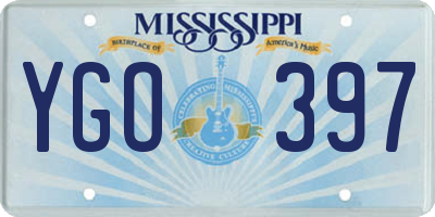 MS license plate YGO397
