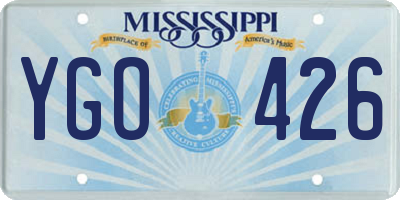 MS license plate YGO426