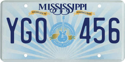 MS license plate YGO456