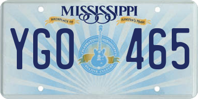 MS license plate YGO465
