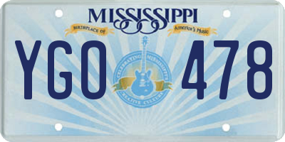 MS license plate YGO478