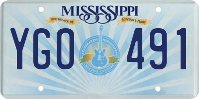 MS license plate YGO491