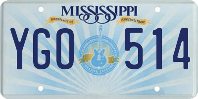 MS license plate YGO514