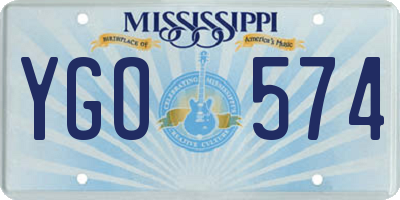 MS license plate YGO574