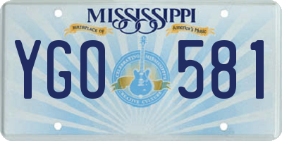 MS license plate YGO581