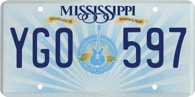 MS license plate YGO597