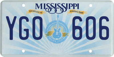 MS license plate YGO606