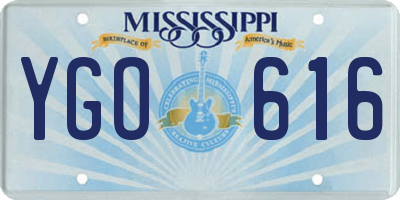 MS license plate YGO616