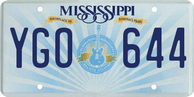 MS license plate YGO644
