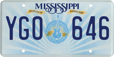 MS license plate YGO646