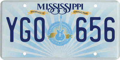 MS license plate YGO656