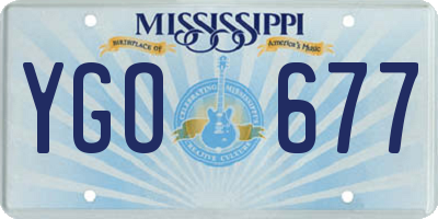 MS license plate YGO677