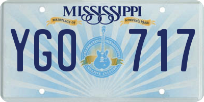MS license plate YGO717