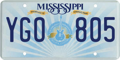 MS license plate YGO805
