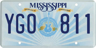 MS license plate YGO811