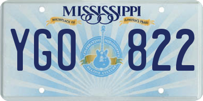 MS license plate YGO822