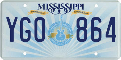 MS license plate YGO864