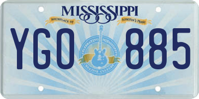 MS license plate YGO885