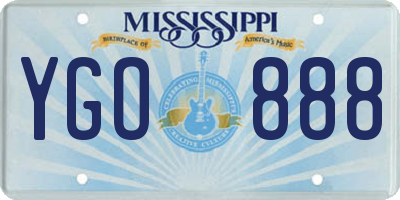 MS license plate YGO888