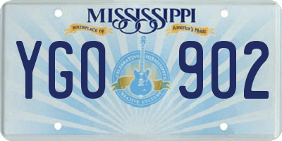 MS license plate YGO902