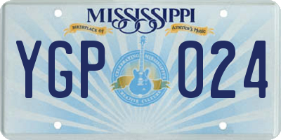 MS license plate YGP024