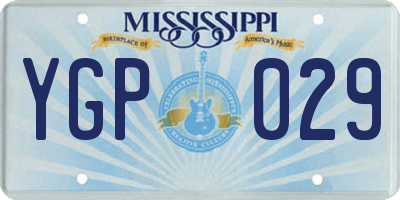 MS license plate YGP029