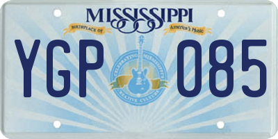 MS license plate YGP085