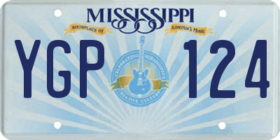 MS license plate YGP124