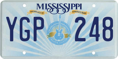 MS license plate YGP248