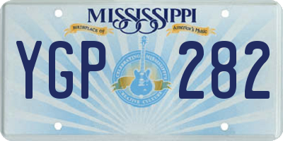 MS license plate YGP282